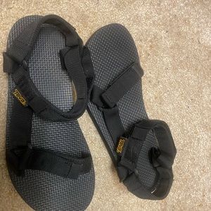 Teva black size 8 sandals worn once